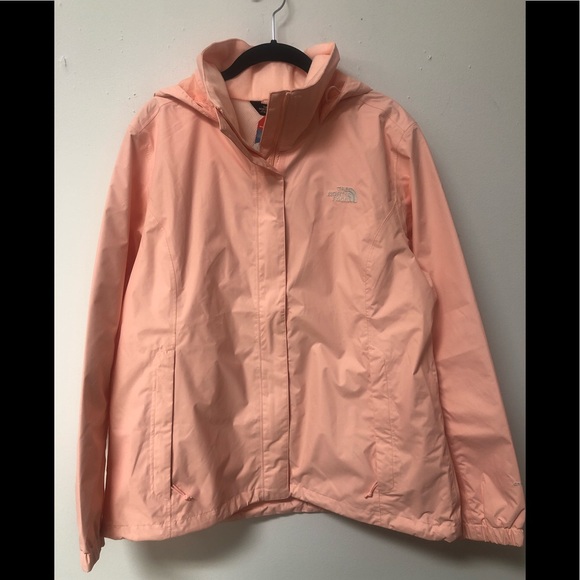 peach north face jacket